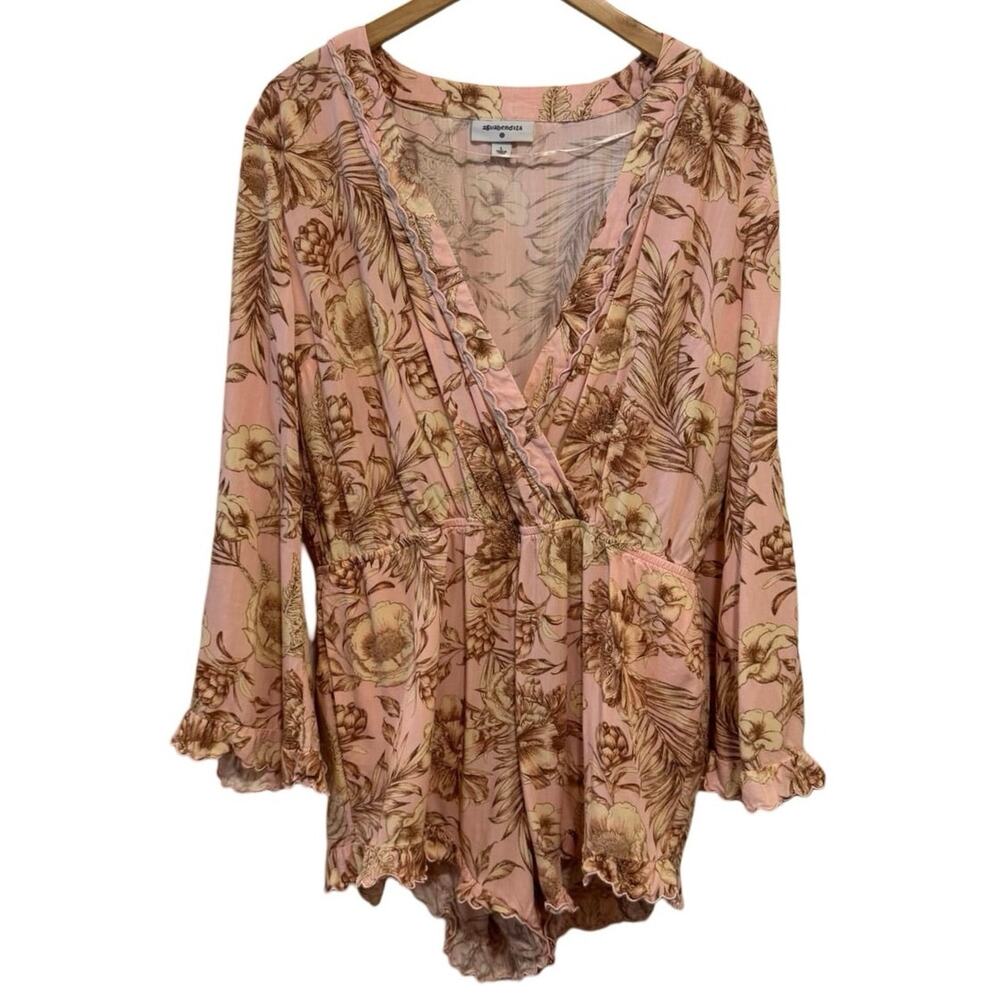Agua Bendita Pink Floral Jumpsuit